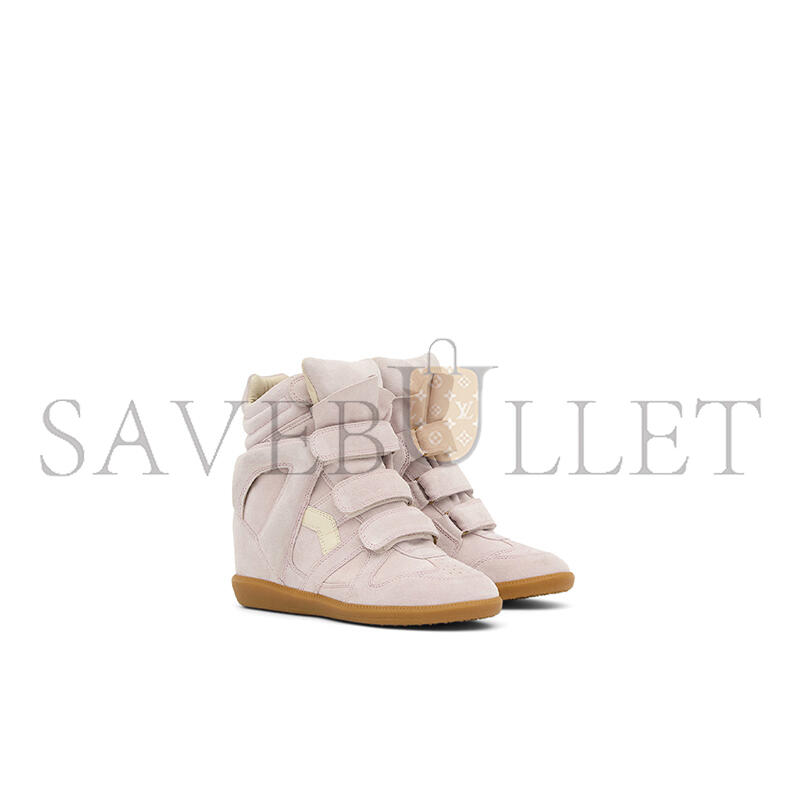 isabel M*rant bekett leather wedge sneakers bk0010fa-c2e02o